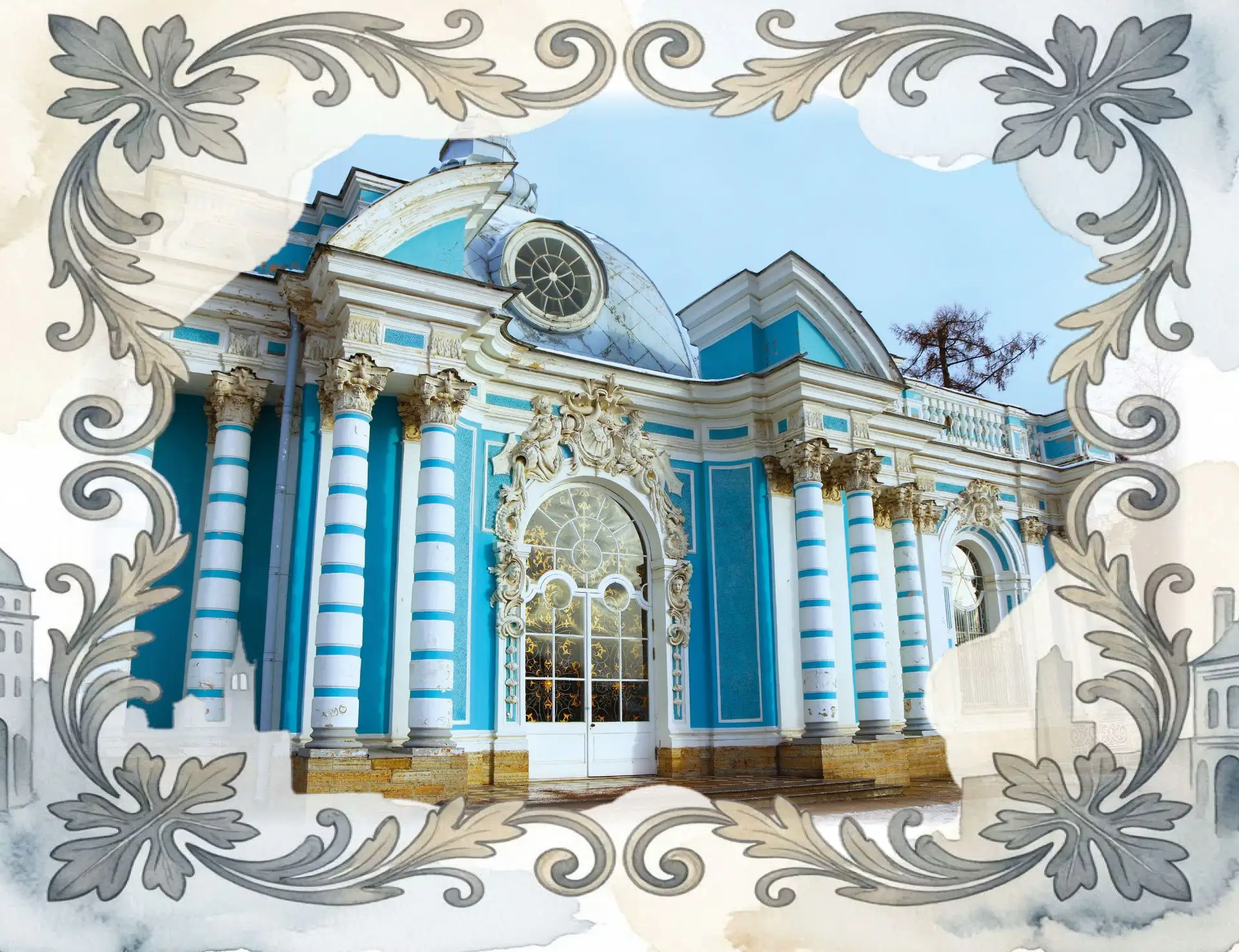 #МистикаЦарскогоСела

🌊 На ближнем берегу Большого пруда находится павильон Грот. Он был построен в