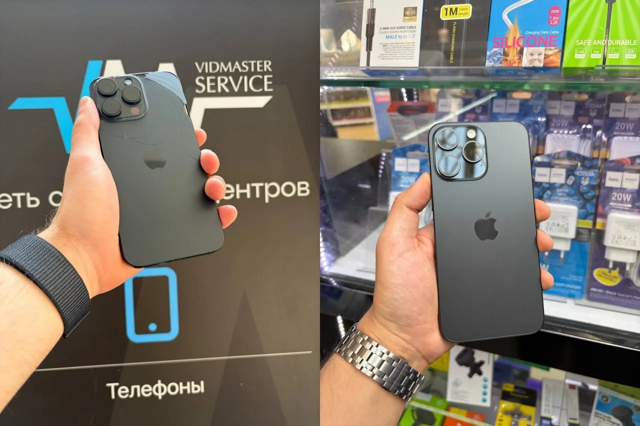 📱 Замена заднего стекла iPhone 15 Pro Max

К нам обратился клиент с разбитой задней панелью на iPho