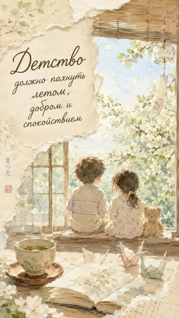 #психолог 
⭐⭐⭐ Детство должно пахнуть летом, добром и спокойствием. 
Лето в детском саду — это особе