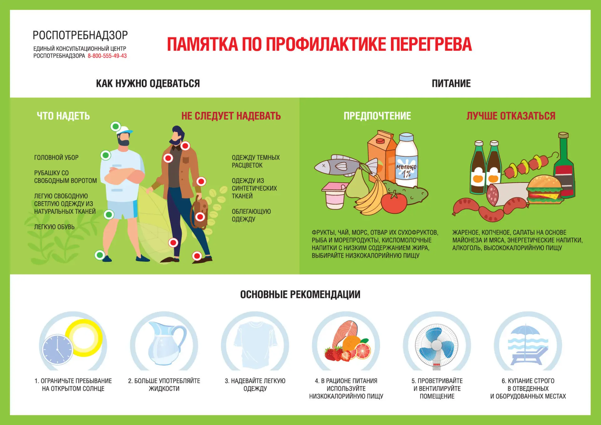Полезные памятки от Роспотребнадзора на лето ☀️

Наша группа в ВКонтакте: https://vk.ru/cabinetdirec