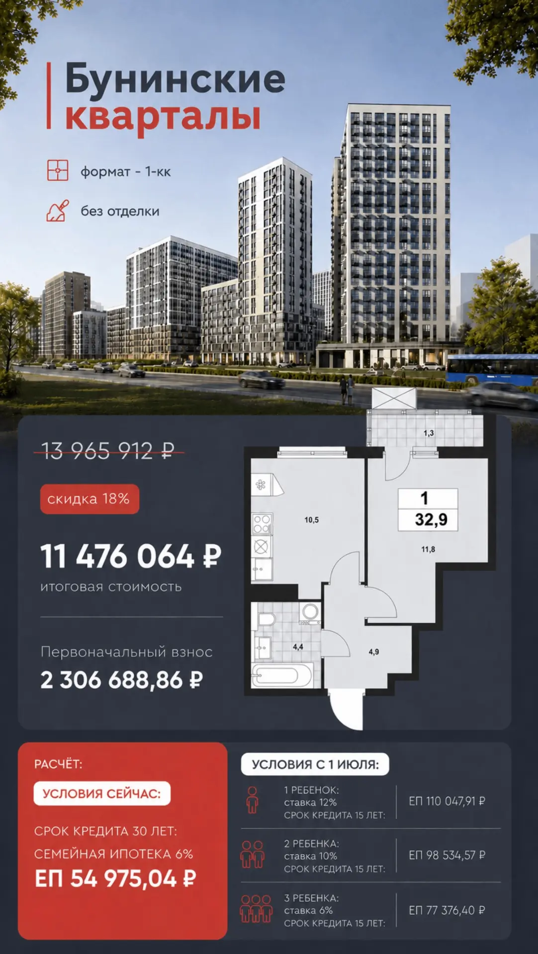 Семейная ипотека: успейте оформить на текущих условия ❗️

🔥Сделали для вас расчеты по готовым кварт