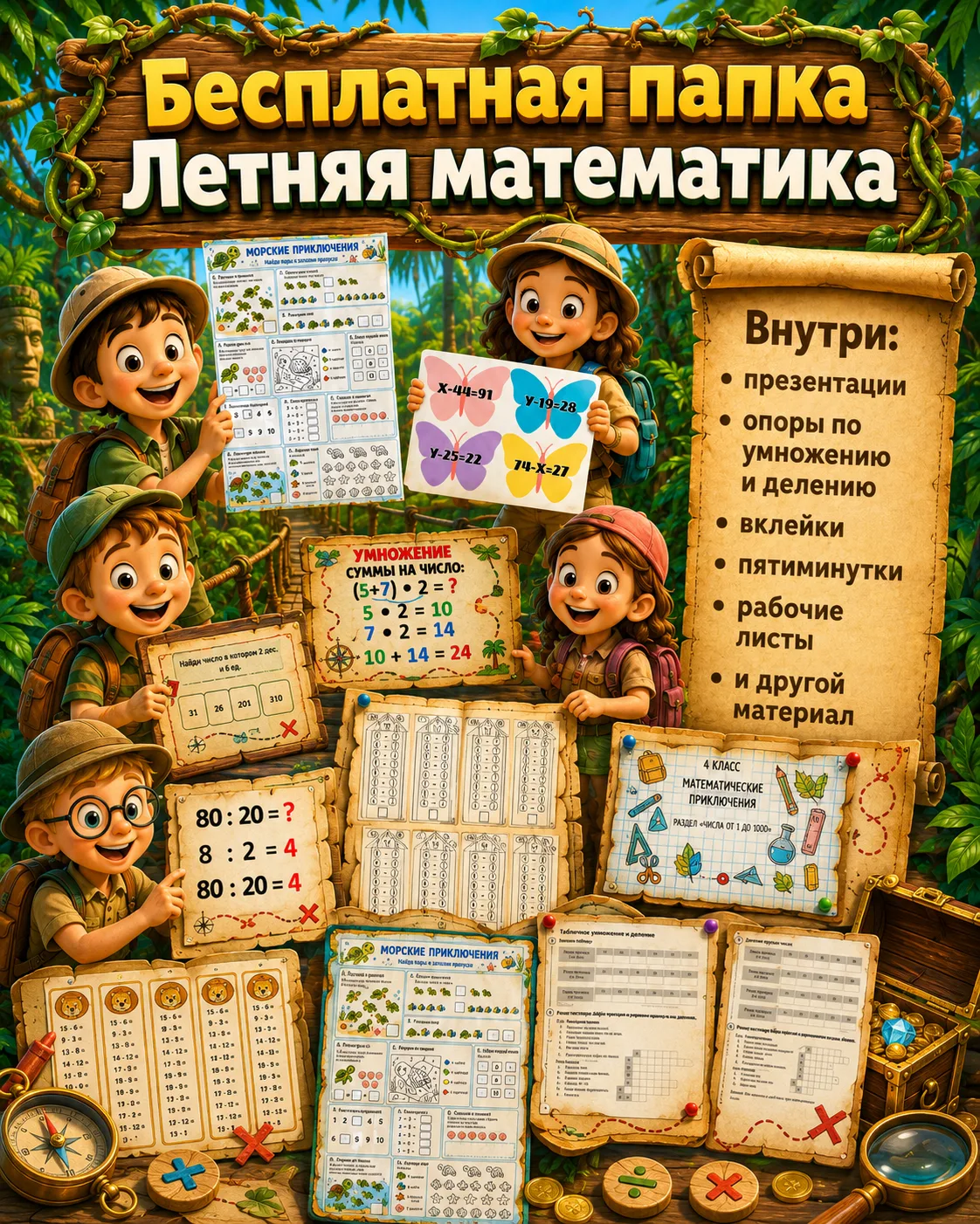 💥💥 БЕСПЛАТНАЯ ПАПКА “ЛЕТНЯЯ МАТЕМАТИКА”💥💥

Та самая папка, которая точно выручит летом 🙌

Когда