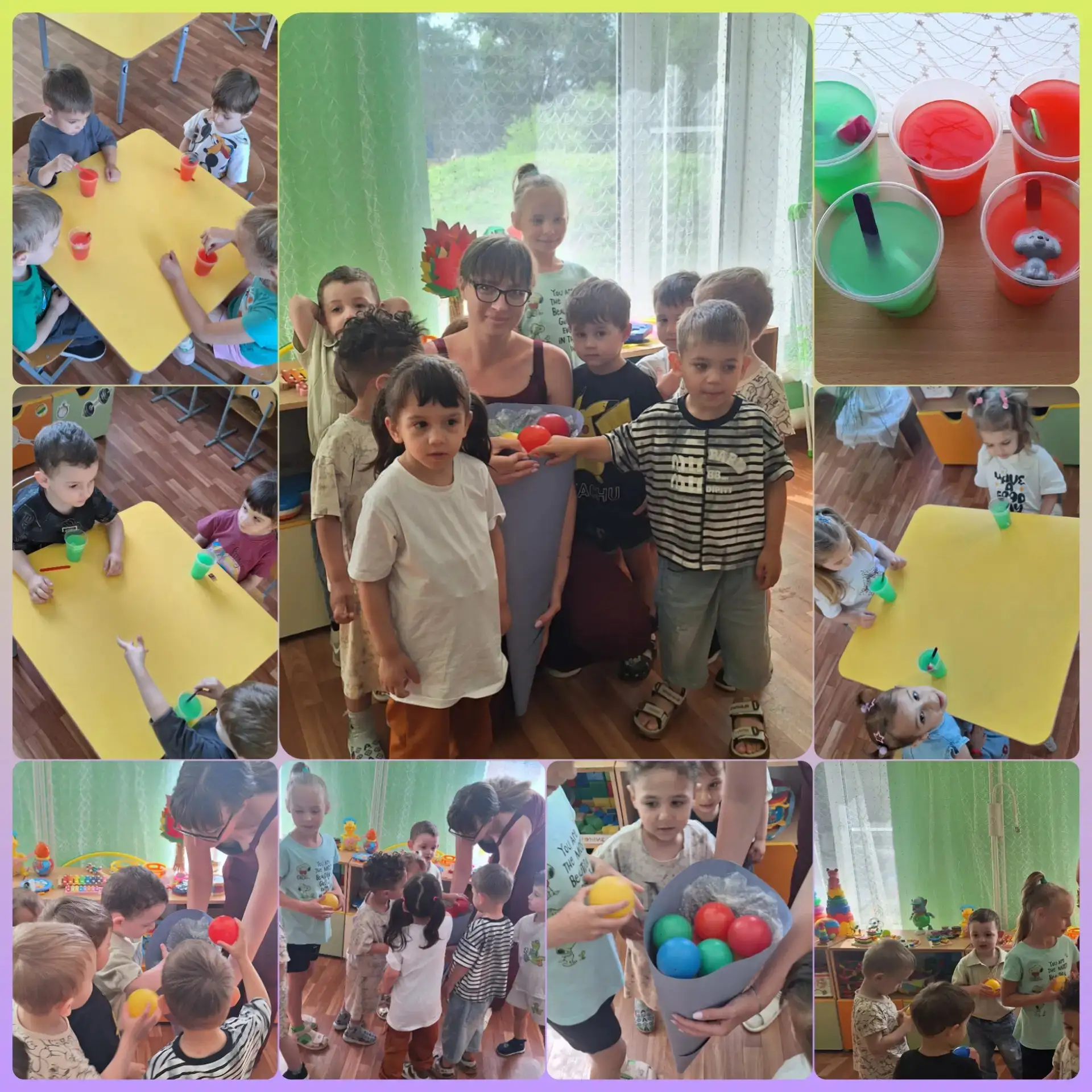 В нашей группе прошёл праздник 🥳 "День мороженого", дети младшей группы мастерили «мороженое» из бе