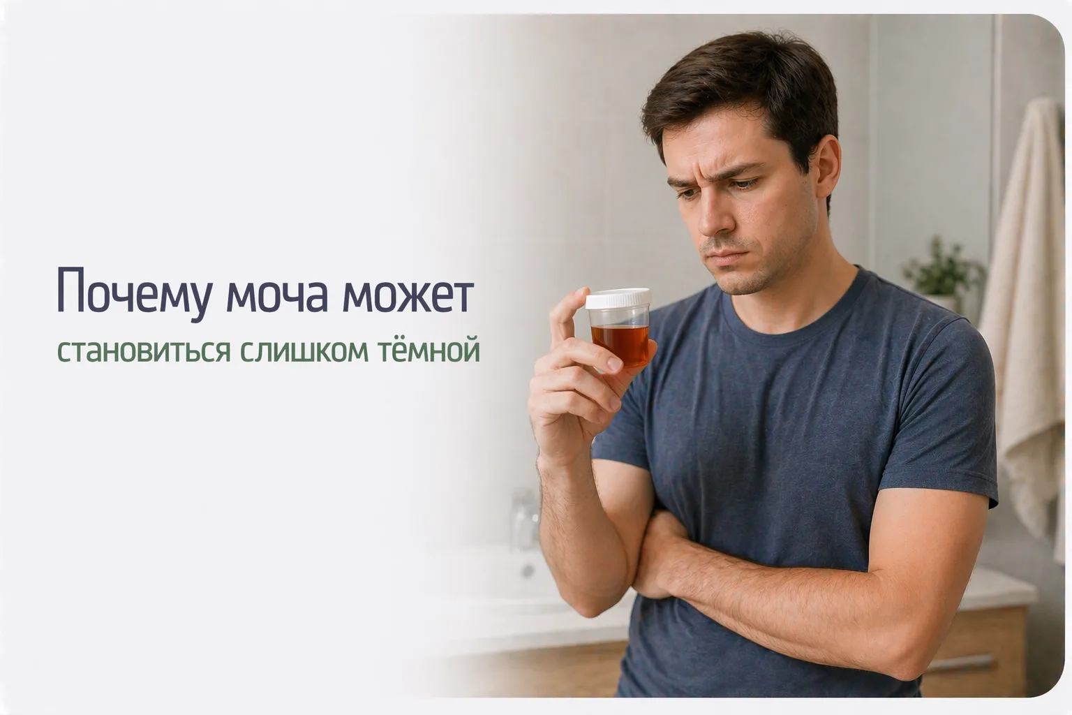 💧 Почему моча может становиться слишком тёмной

Иногда это замечают случайно, но такой сигнал лучше