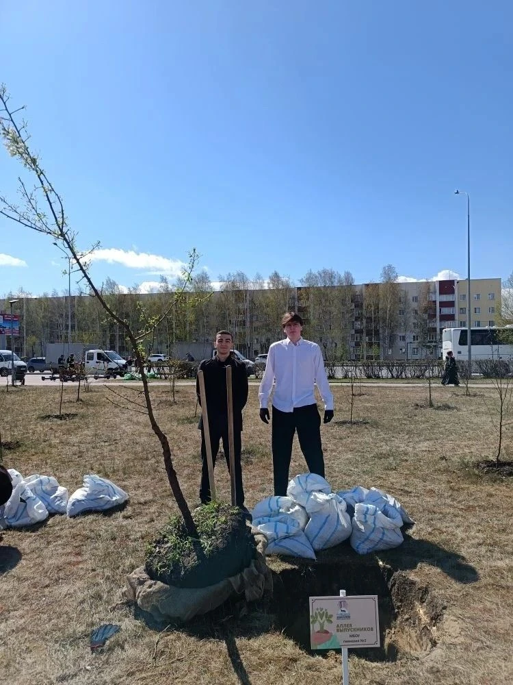 🌳 Вклад в будущее: гимназисты на «Аллее выпускников»

Учащиеся 11В класса  Романов Максим и Сармусо