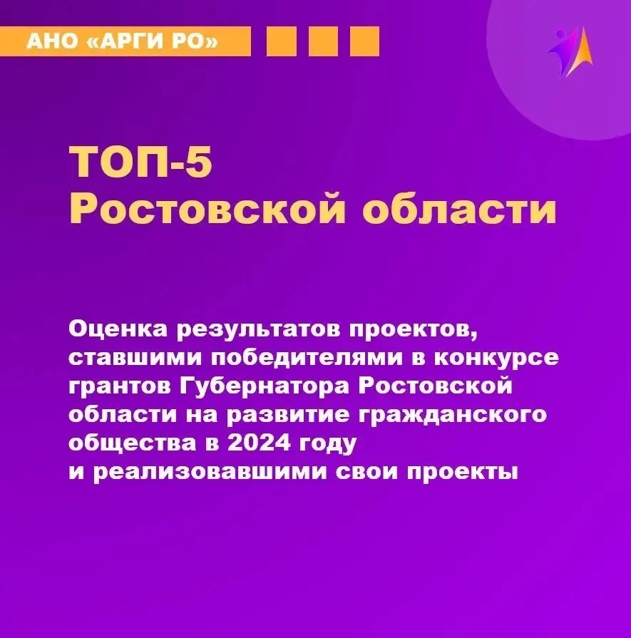 🔝 Началась оценка результатов проектов, ставшими победителями в конкурсе грантов Губернатора Ростов