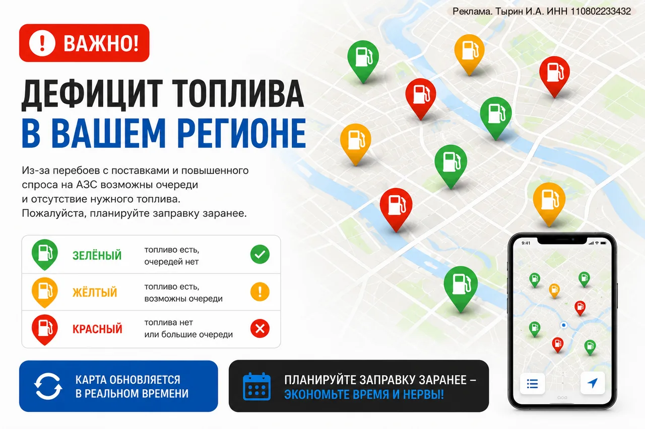 ❗️В МАХ появилась онлайн-карта заправок, на которых есть топливо

Данные обновляются в реальном врем