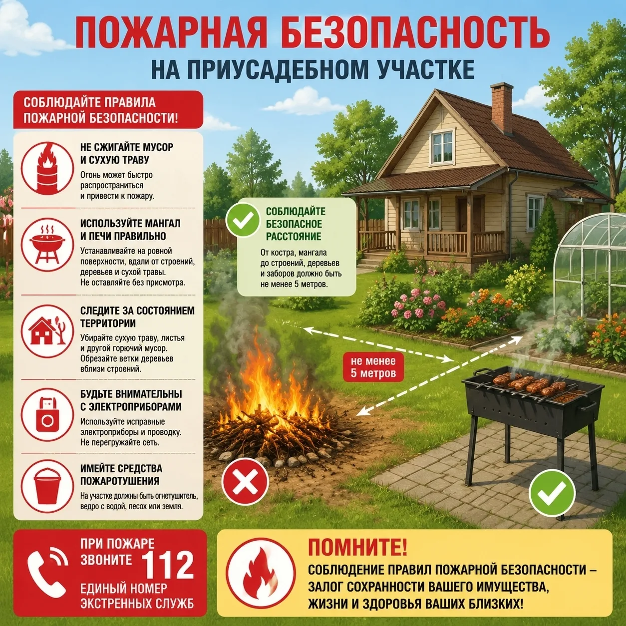 📌Соблюдайте меры пожарной безопасности на земельных участках! 
 
Уважаемые собственники и арендатор