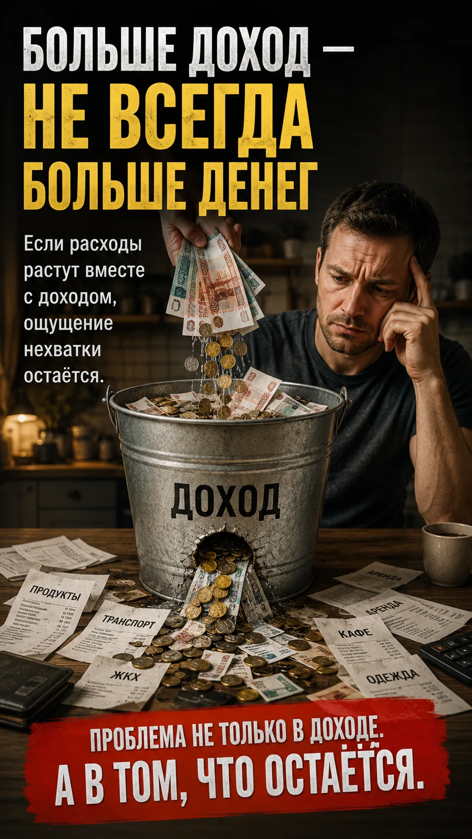 💰 ПОЧЕМУ ПРОСТО УВЕЛИЧИТЬ ДОХОД НЕДОСТАТОЧНО

━━━━━━━━━━━━

Есть один совет, который любят давать п