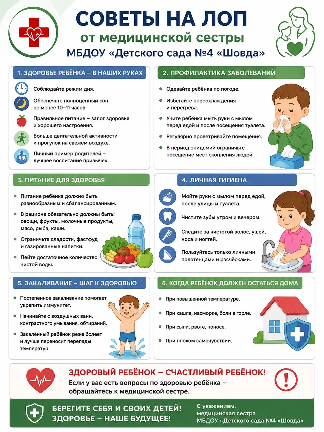 📣Уважаемые родители! Просим вас обратить внимание на рекомендации медсестры.