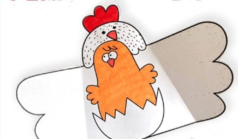 Курица с цыплёнком 🐣
Объёмная раскраска

#поделка