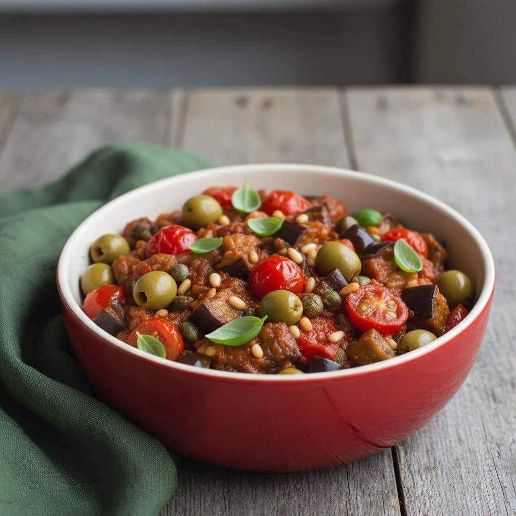 На мастер-классе «Римские каникулы» мы готовим очень вкусный и ароматный салат «Капоната»

В студии 