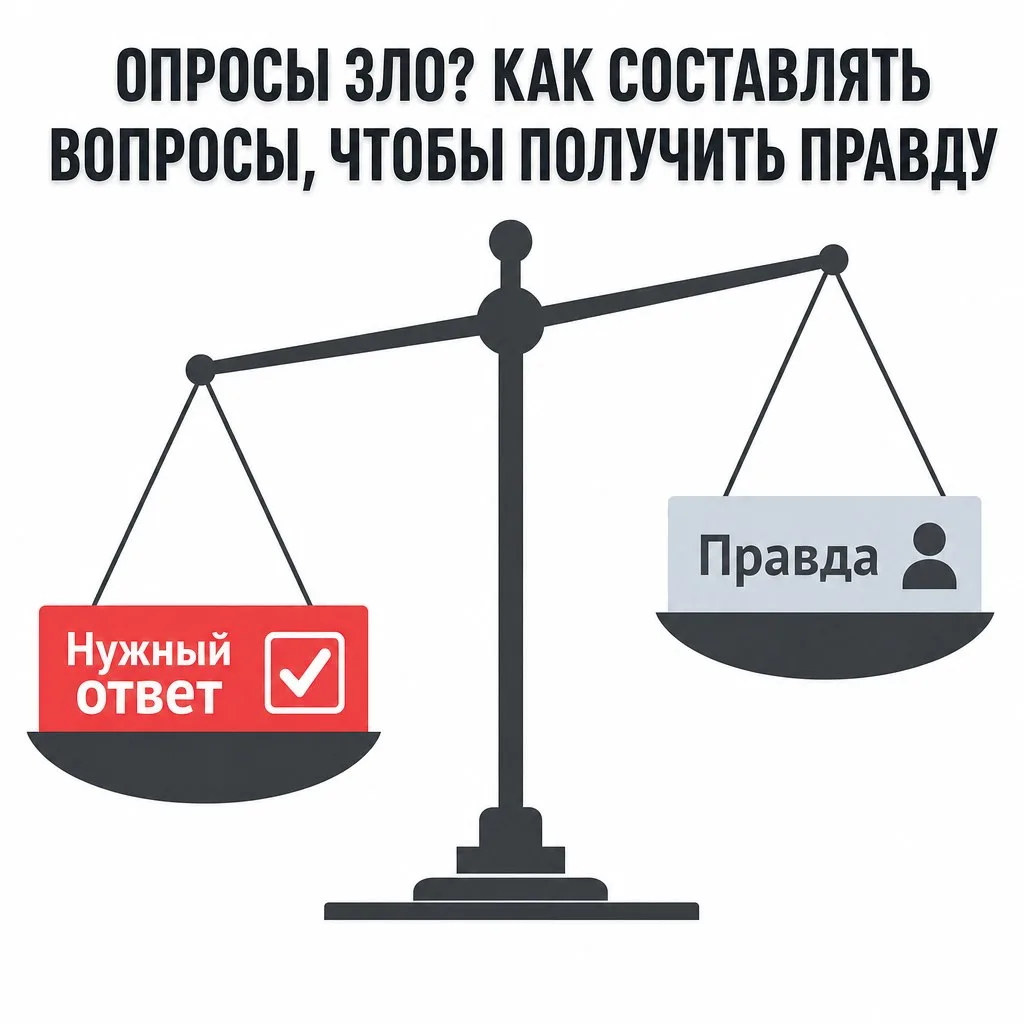 📊 Вы запустили опрос на 200 человек. Данные есть. Цифры красивые.

Проблема: 90% опросов врут. Пото