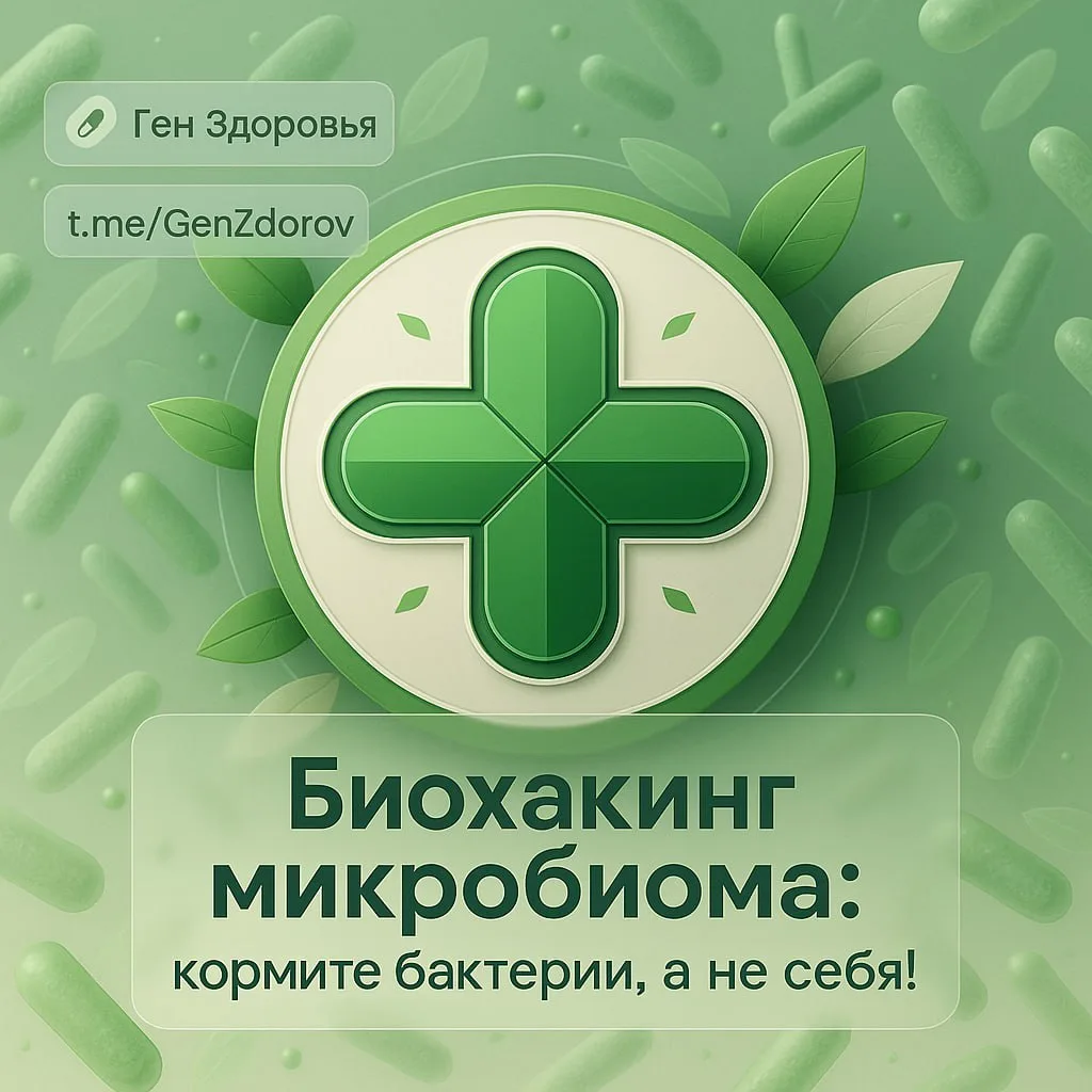 🦠 Биохакинг микробиома: кормите бактерии, а не себя!
«Ваш кишечник — это зоопарк. Дайте животным пр