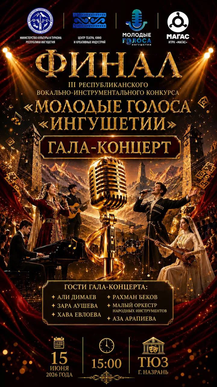 Сегодня в Назрани состоится финал и гала-концерт III Республиканского вокально-инструментального кон