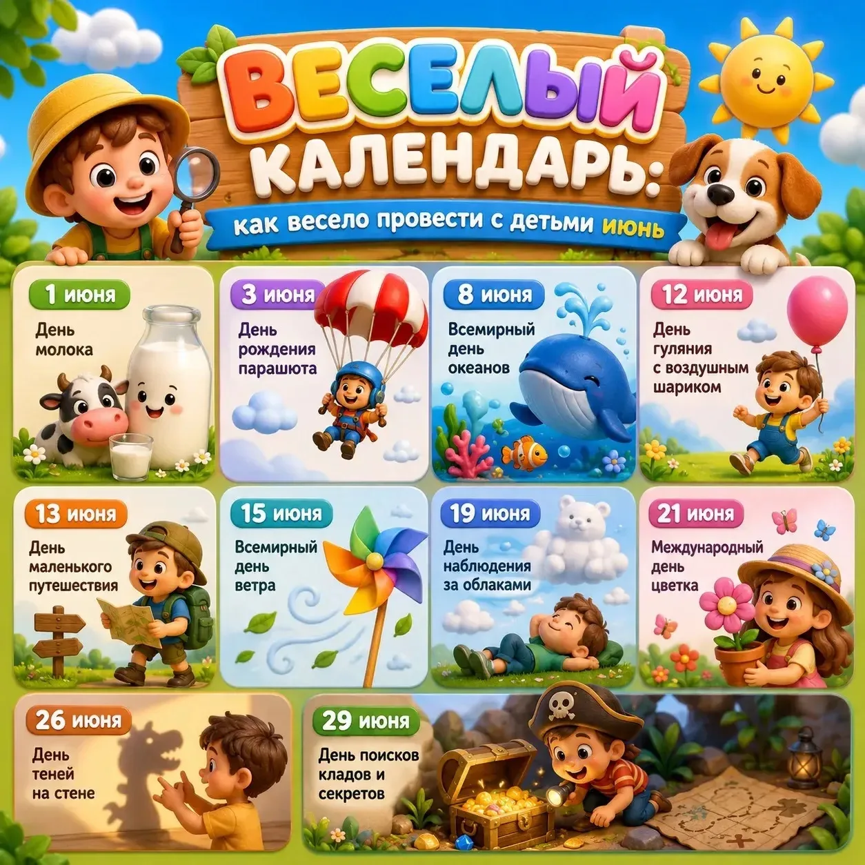 ❗️Веселый июнь в нашем детском саду! ✅

Посмотрите, какой необычный календарь событий ждёт наших реб
