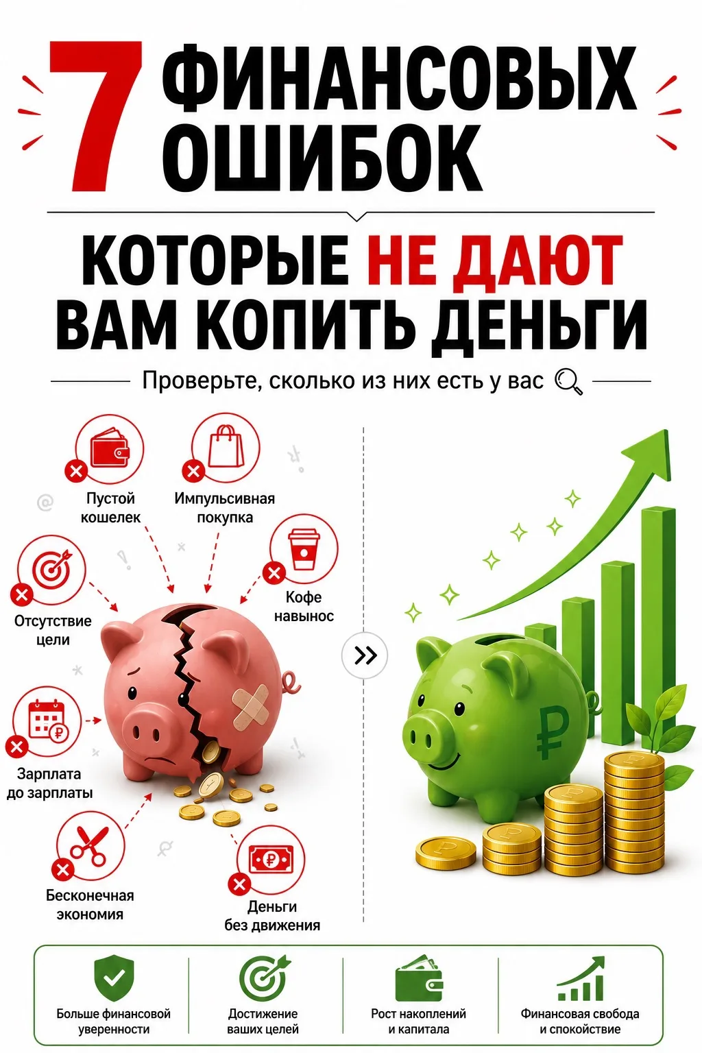 💰Мы часто думаем,что проблема в дохода.

 Но чаще всего деньги утекают из-за привычек, которые мы д