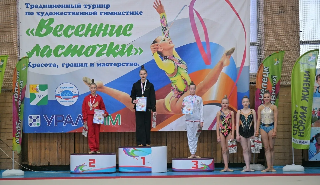 🏆 С 18 по 19 апреля наши гимнастки выступили на Чемпионате и Первенстве города Кирово-Чепецка по ху