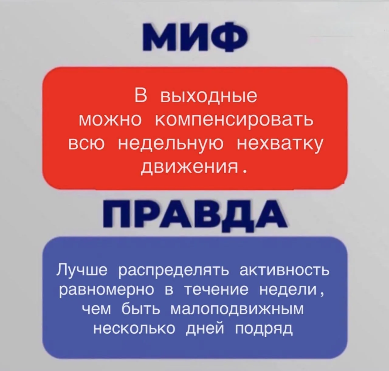 🔴Разрушаем мифы и рассказываем правду о важности физической активности в нашей инфографике