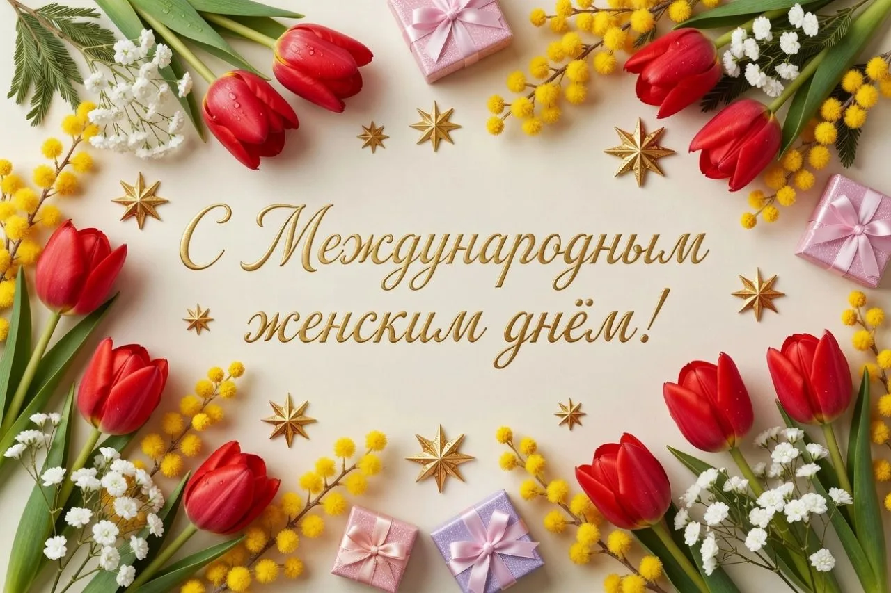 Уважаемые женщины! Поздравляем вас с Международным женским днём!

8 Марта — это символ весны, красот