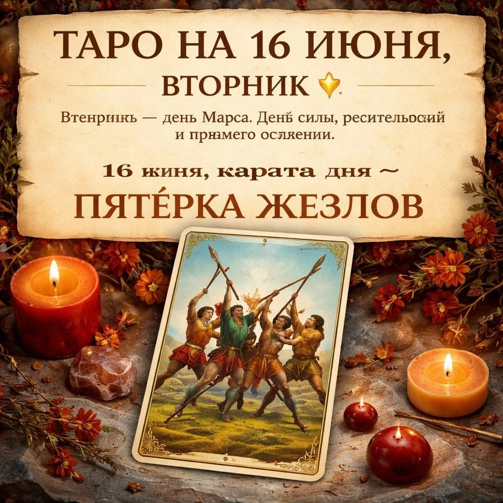 ТАРО НА 16 ИЮНЯ, ВТОРНИК ⚡️

Приветствую вас, дорогие ✨ Вторник — день Марса. День силы, решительнос