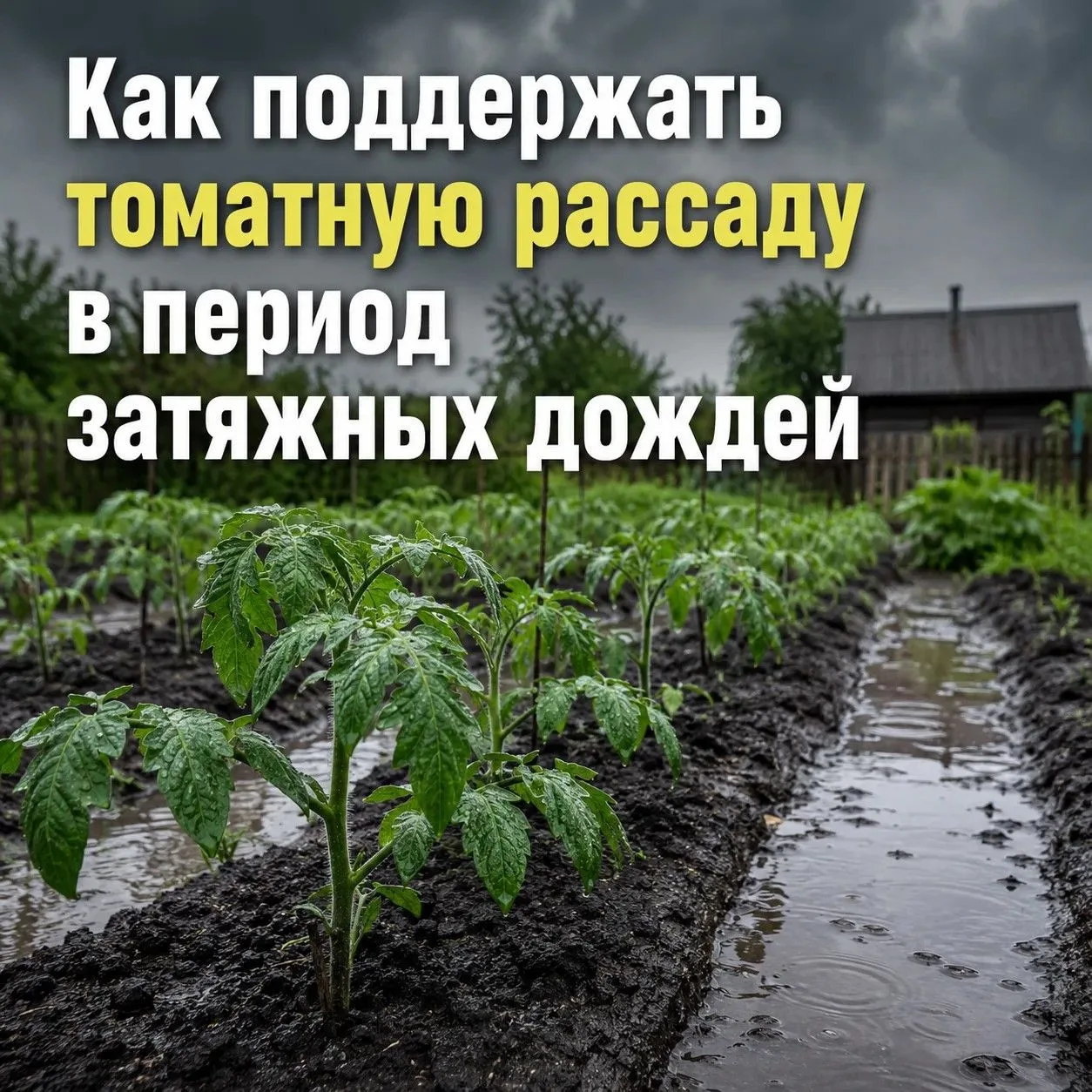 Когда небеса неустанно плачут, а высаженные саженцы томатов выглядят поникшими от сырости и недостат