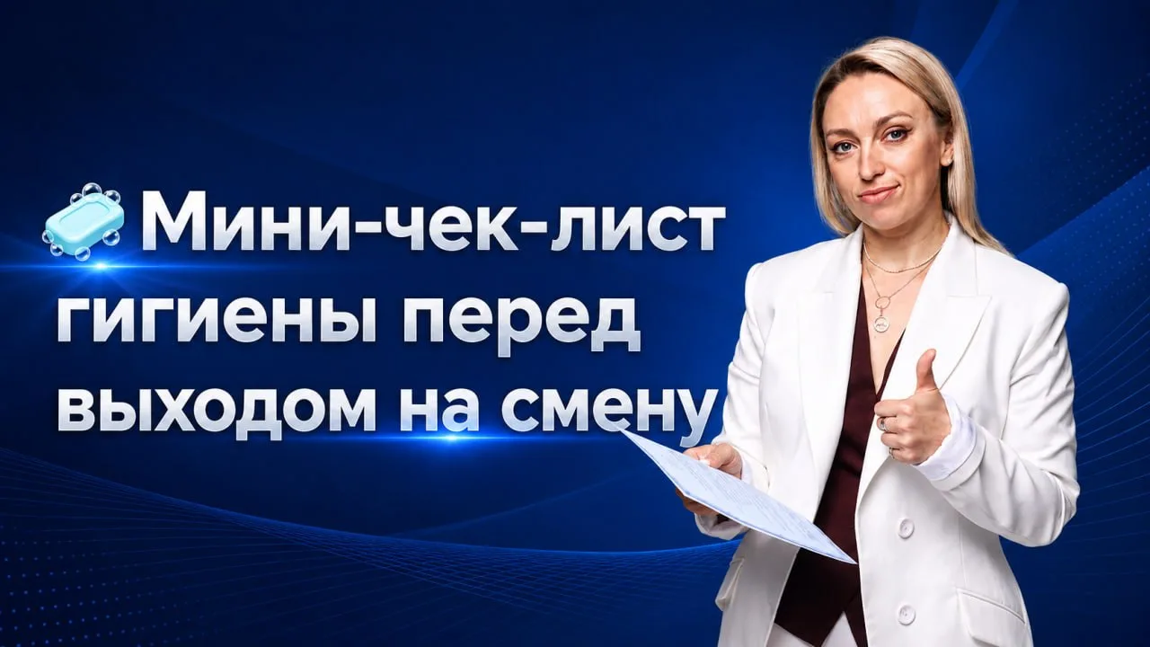 🧼 Мини-чек-лист гигиены перед выходом на смену

Каждый сотрудник кухни может быть как частью систем