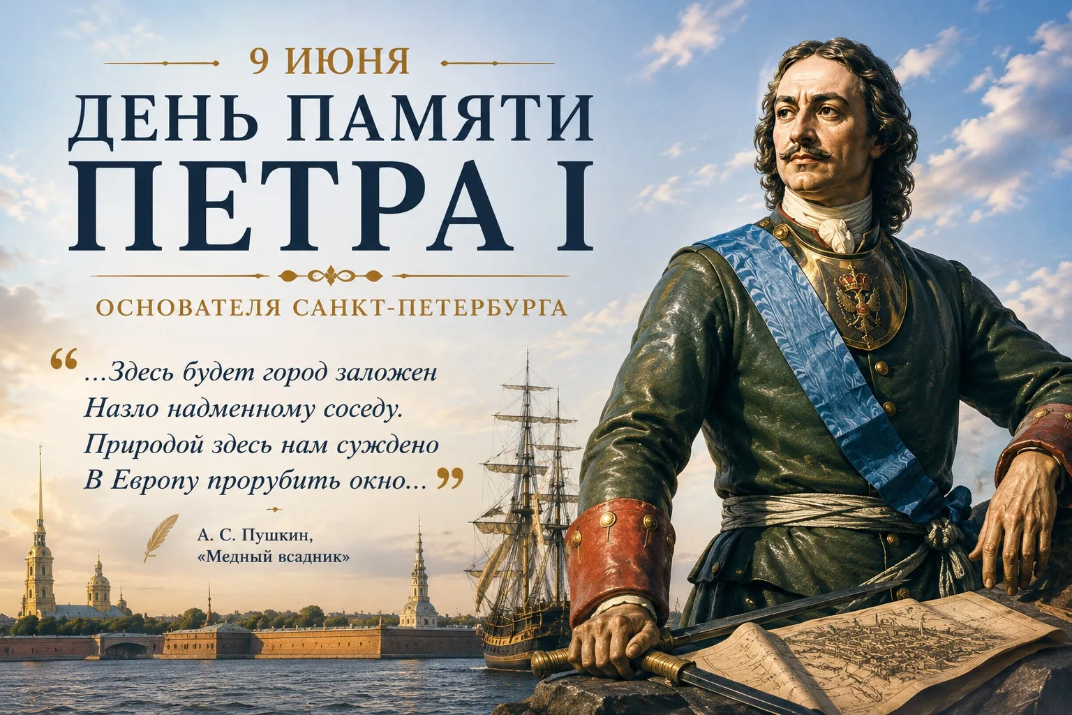 ⚓ Сегодня мы вспоминаем Петра I — выдающегося государственного деятеля, реформатора и основателя Сан