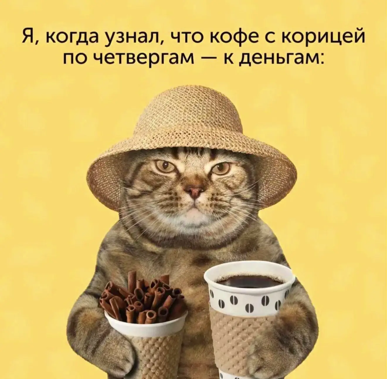 Напоминаю! Какой сегодня день ☕️
Денежный четверг)