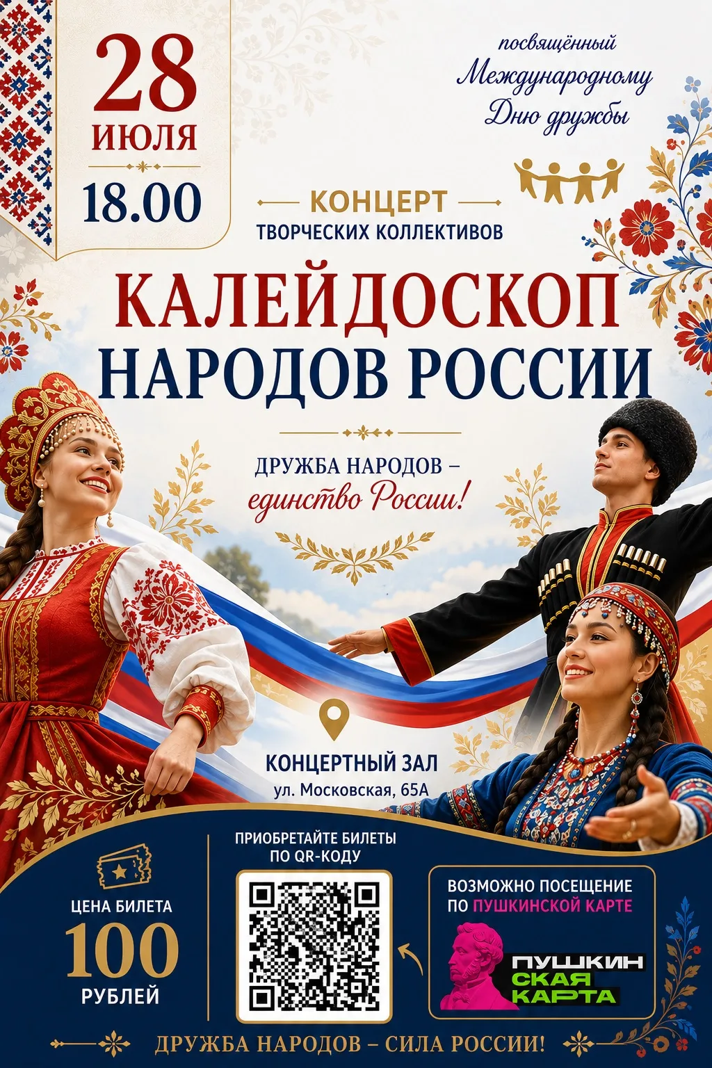 🌍 «Калейдоскоп народов России» — праздник дружбы, культуры и единства! 🇷🇺

✨ Приглашаем жителей и
