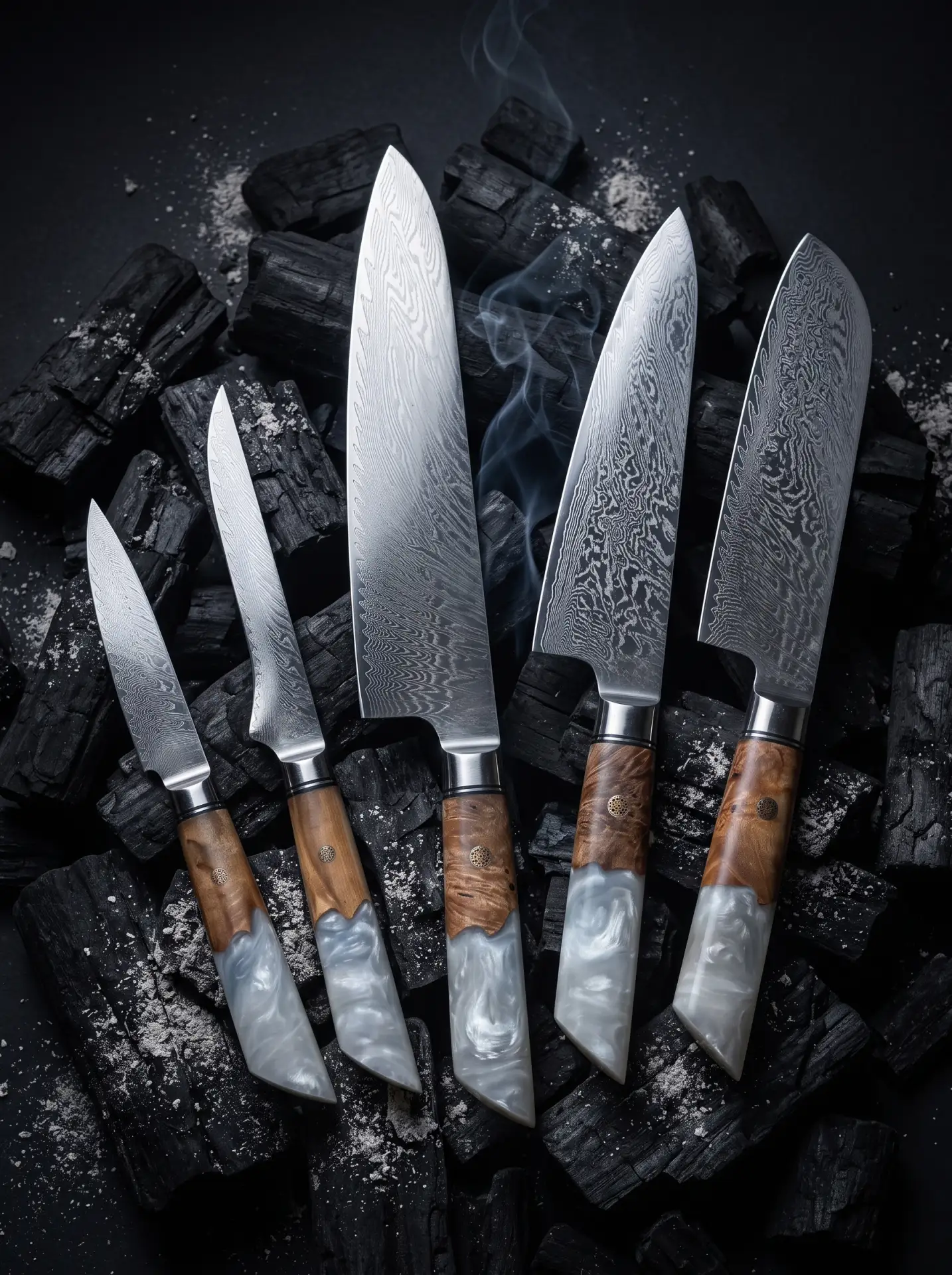 🔪Великолепная серия ножей от кузнеца из Нижнего Новгорода!
Кухонные ножи из Широгами дамасска. Сери
