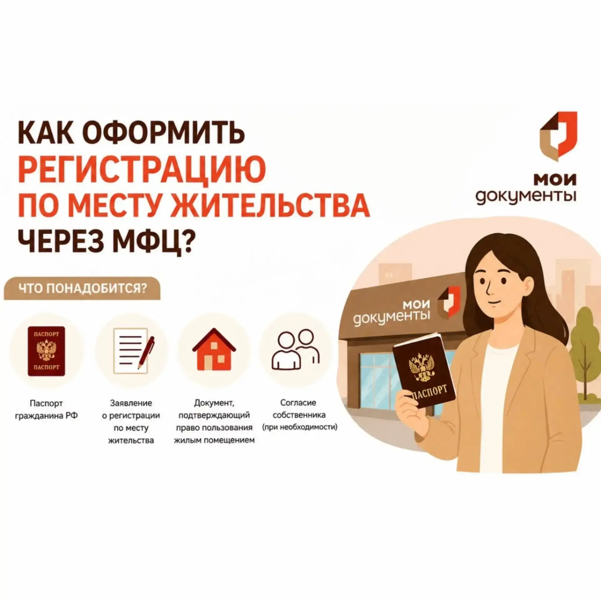 📍 Как оформить регистрацию по месту жительства через МФЦ?

Если вы переехали на новое место жительс