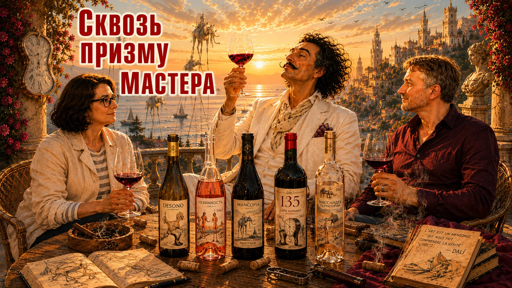 Вино России и Вино Дали

Друзья, всем привет! 
Великий художник Сальвадор Дали написал книгу о вине,