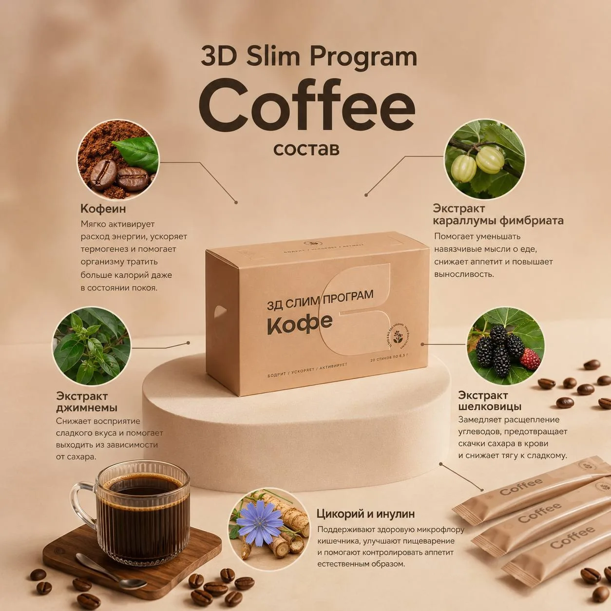 ПОЧЕМУ СОСТАВ 3D SLIM PROGRAM COFFEE НАМНОГО ИНТЕРЕСНЕЕ, ЧЕМ ПРОСТО КОФЕ ДЛЯ ПОХУДЕНИЯ

Здесь очень 