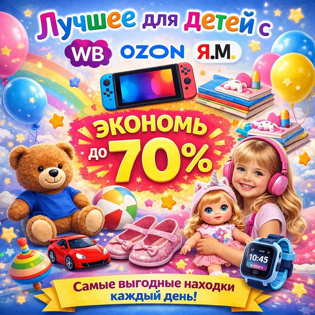 Подборка детских товаров с WB, OZON и ЯМ. Экономь до 70%

👍Подборка топовых товаров с WB, OZON и ЯМ