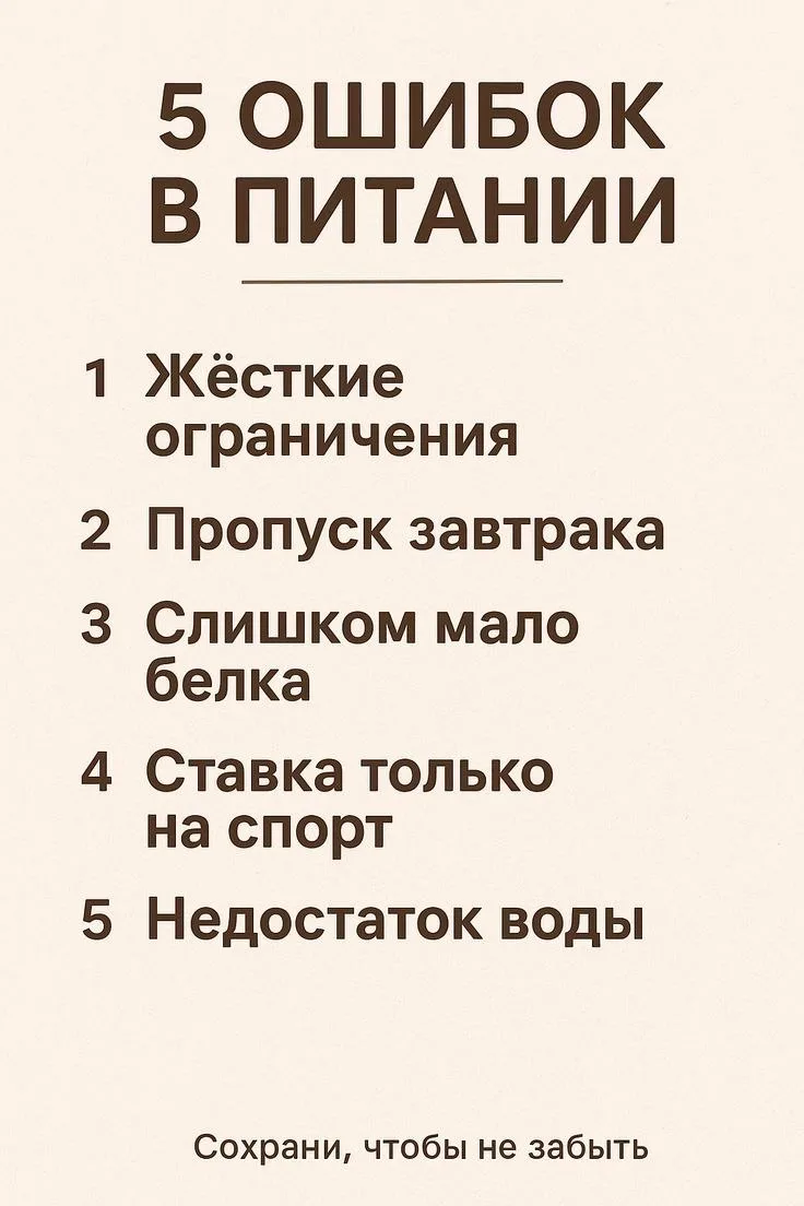 5 ошибок в питании
