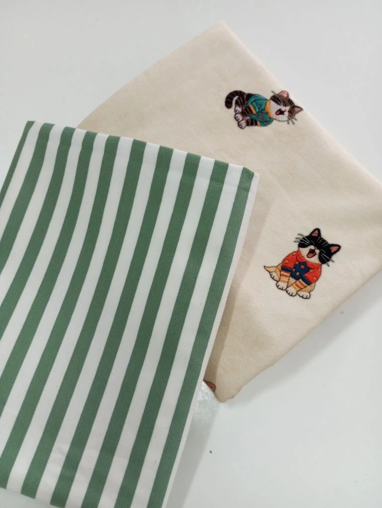 💚 🐈🐈‍⬛ 💚 Два отреза! Кулирка "Полоска зелёная"
0,5*990-10%=445,50 руб.
Кулирка "Котята вышитые н