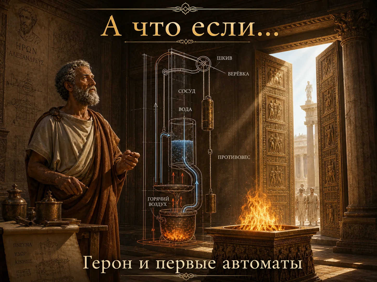 А что если… первые автоматические двери появились не в супермаркете, а в древнем храме?

Звучит как 