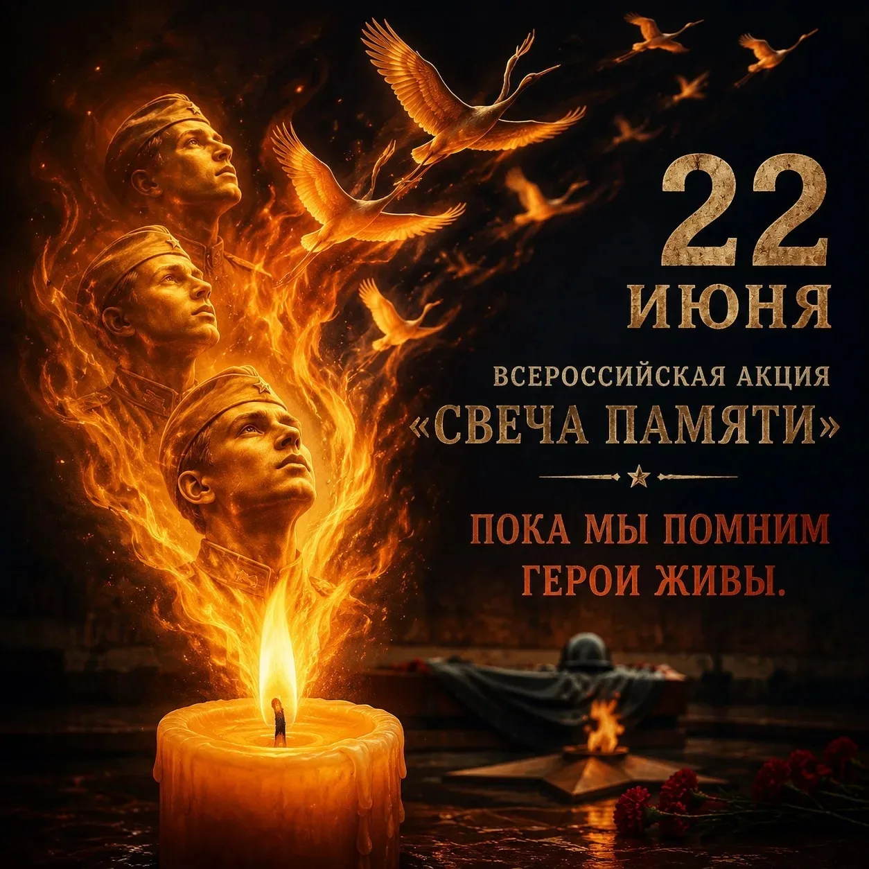 🕯 Зажгите свою «Свечу памяти» онлайн22 июня — День памяти и скорби. В этот день мы вспоминаем всех,