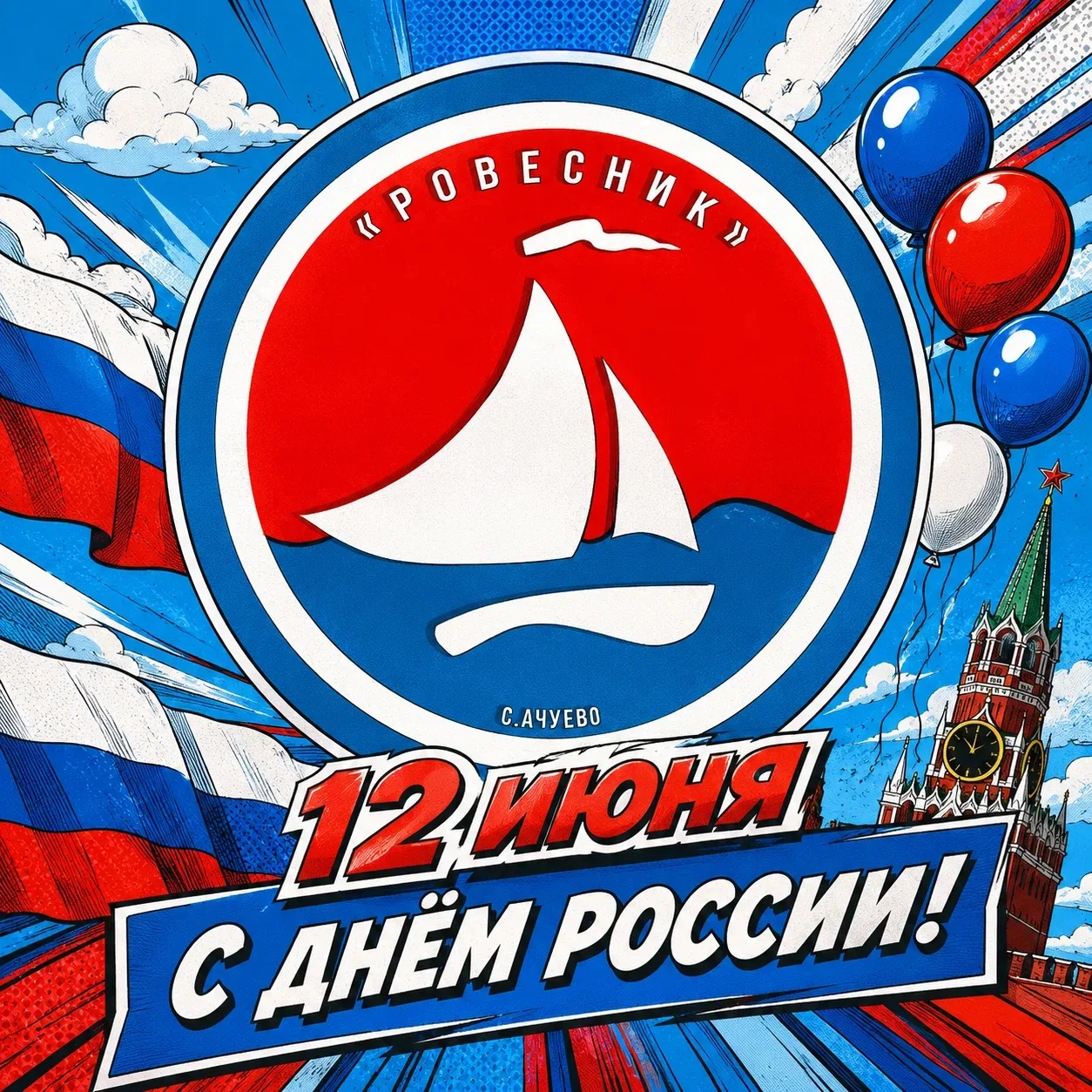 С Днём России, дорогие друзья! 🇷🇺
Лагерь «Ровесник» от всей души поздравляет вас с одним из самых 