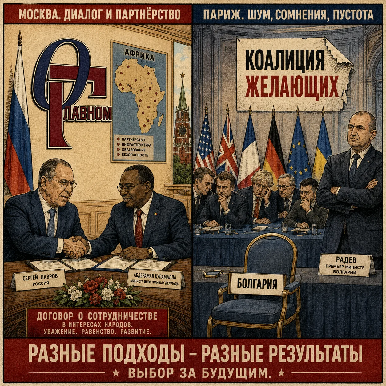 🤝 Коалиция тает, Чад — на связи

14 июля Сергей Лавров и глава МИД Чада подписали соглашение о безв