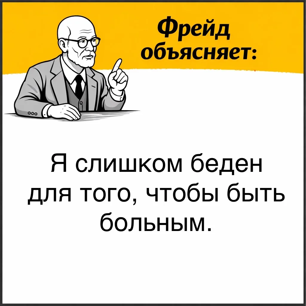 Эту фразу Фрейд приводил в качестве примера психологического парадокса.

С одной стороны, болезнь тр