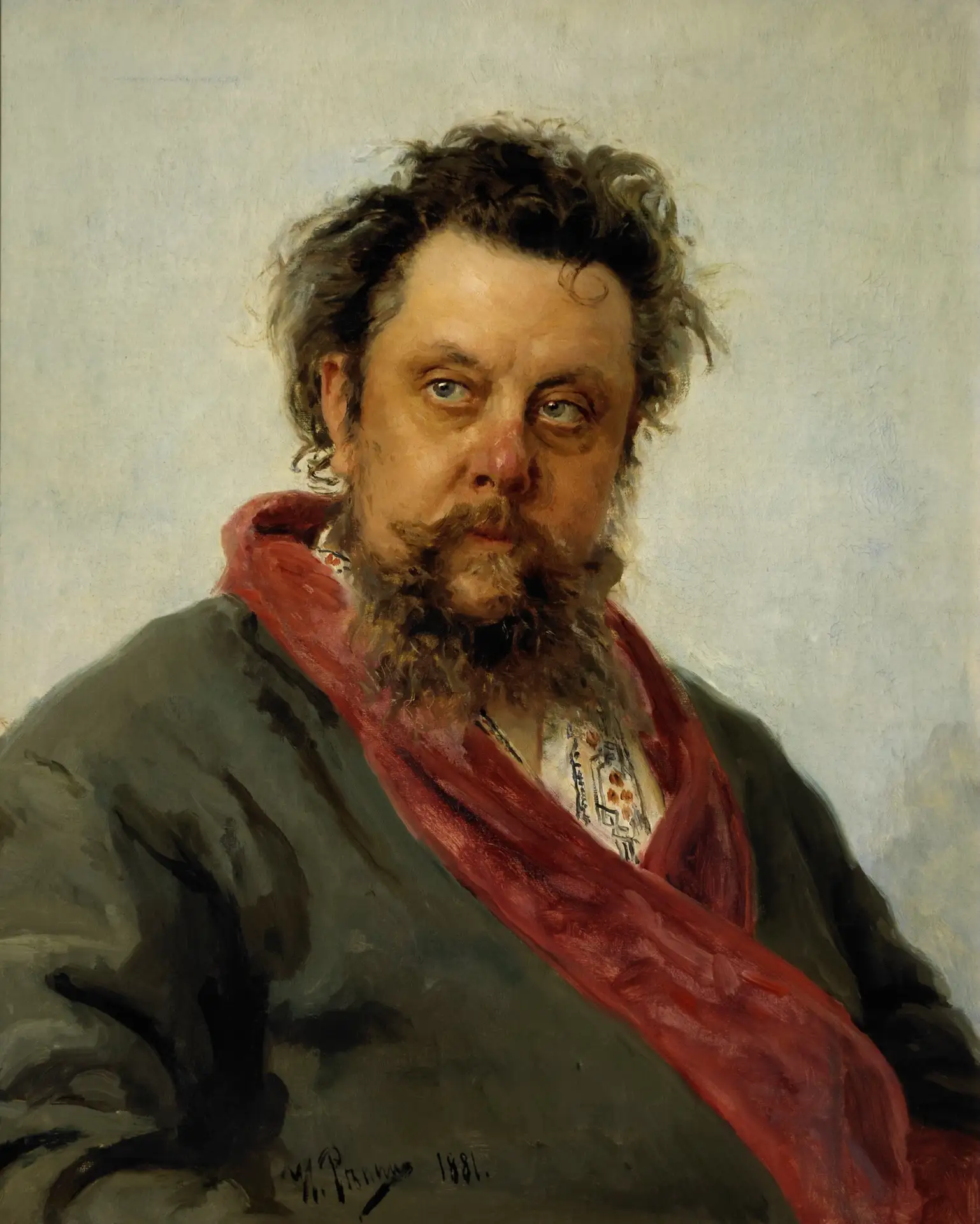 Илья Репин, портрет Модеста Мусоргского, 1881 год, Государственная Третьяковская галерея. 

Единстве
