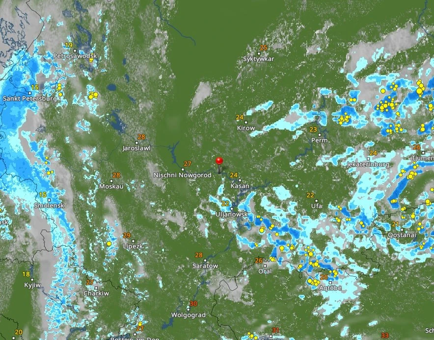 🌦 После одного сухого дня с завтрашнего дня под влиянием уральской ложбины мы вернёмся к схеме "ноч