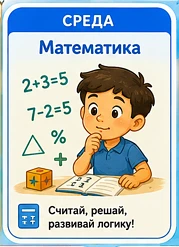 Среда - день математических заданий