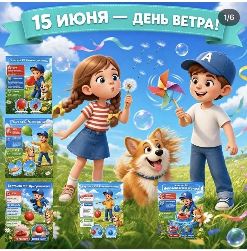 Сегодня в старшей группе прошел невероятно познавательный и веселый «День Ветра»! Воспитатель Иванов