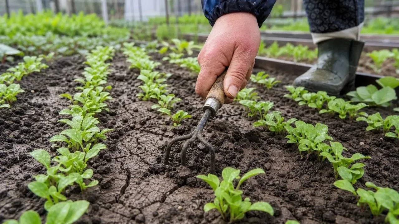 Почему рыхление называют «сухим поливом»? 🌱

После дождя или обильного полива на поверхности почвы 
