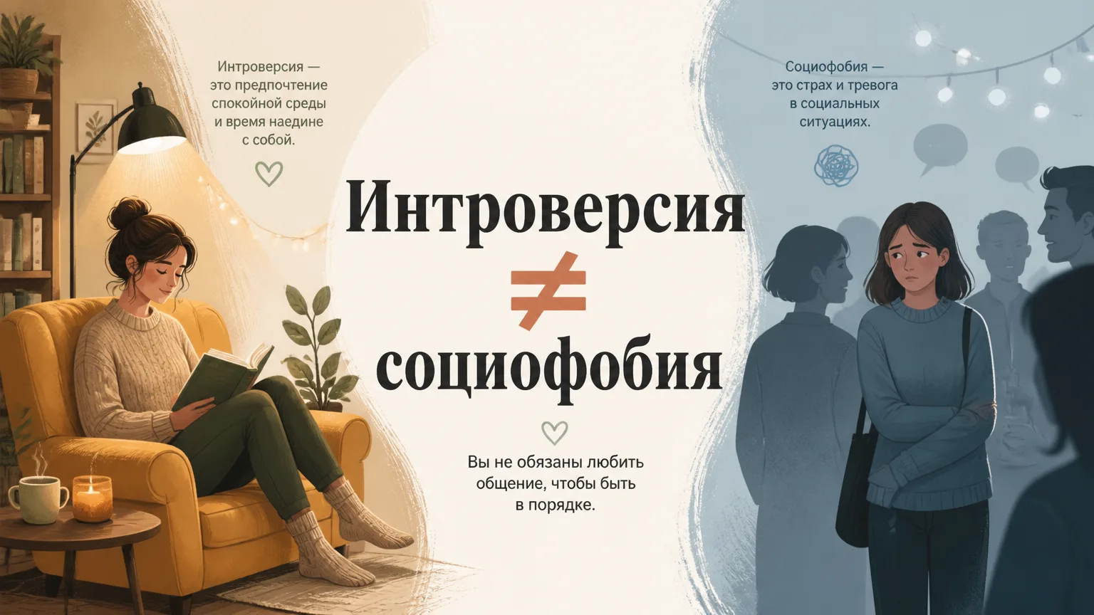 «Я такой социофоб, не люблю общаться с людьми!»
Но нелюбовь к общению не всегда является социофобией