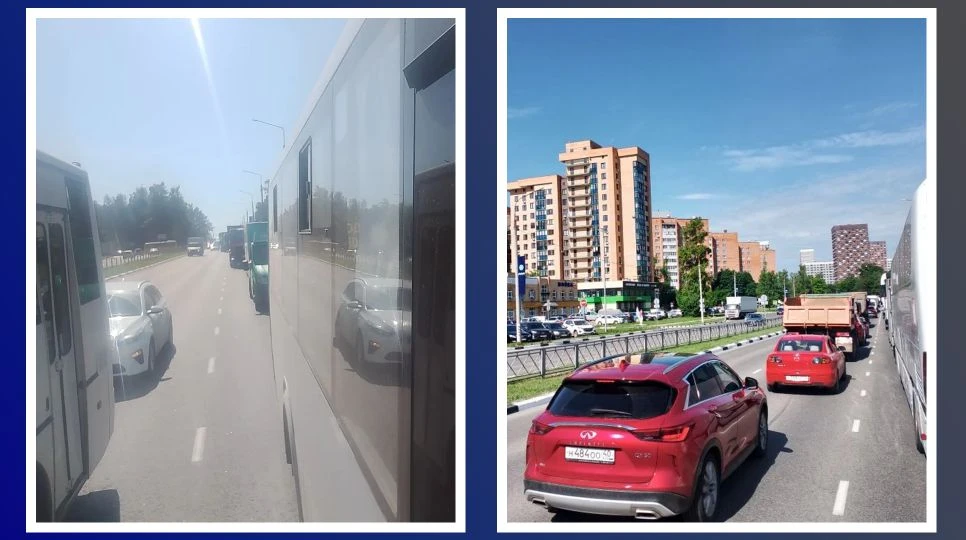 На проспекте Маркса пробка. Из-за этого автобусы № 2, № 4б и №6 следуют с опозданием.

К сожалению, 