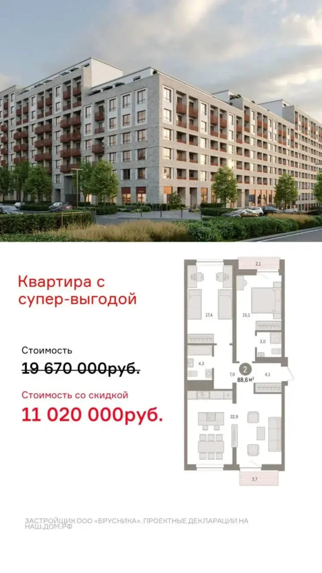 Как выглядит шикарное предложение ? 

Топовый застройщик
Классная локация 
И максимальные скидки